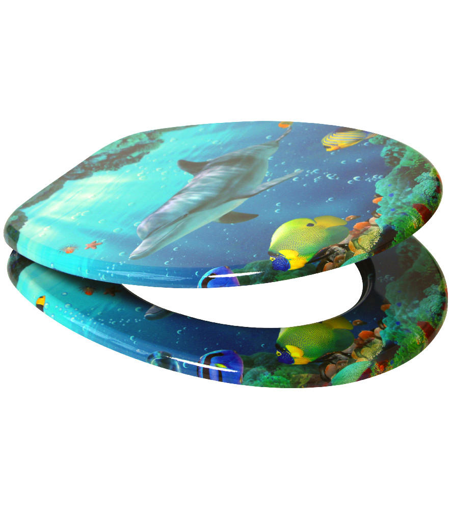 Thumbnail - Sanilo Wc-Sitz, Blau, Holzwerkstoff, Oval, 38x6x47 cm, Badezimmer, WC Ausstattung, WC Sitze