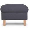 SITZHOCKER MILES Pouffe - Buchefarben/Grau, Holzwerkstoff/Textil (55/42/40cm) - KONSIMO®