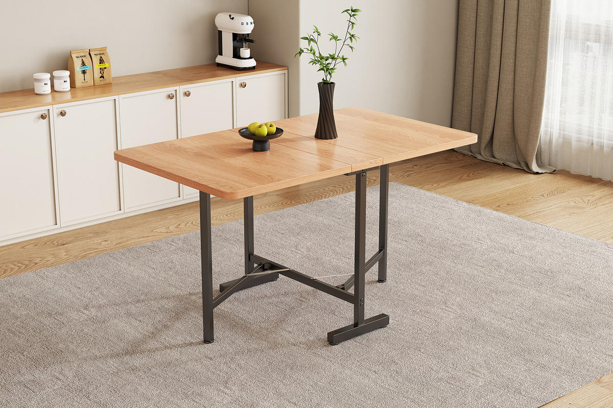 ESSTISCH 120/80/75 cm aus MDF mit Klappfunktion - Eichefarben, Holzwerkstoff (120/80/75cm) - OKMYHOME