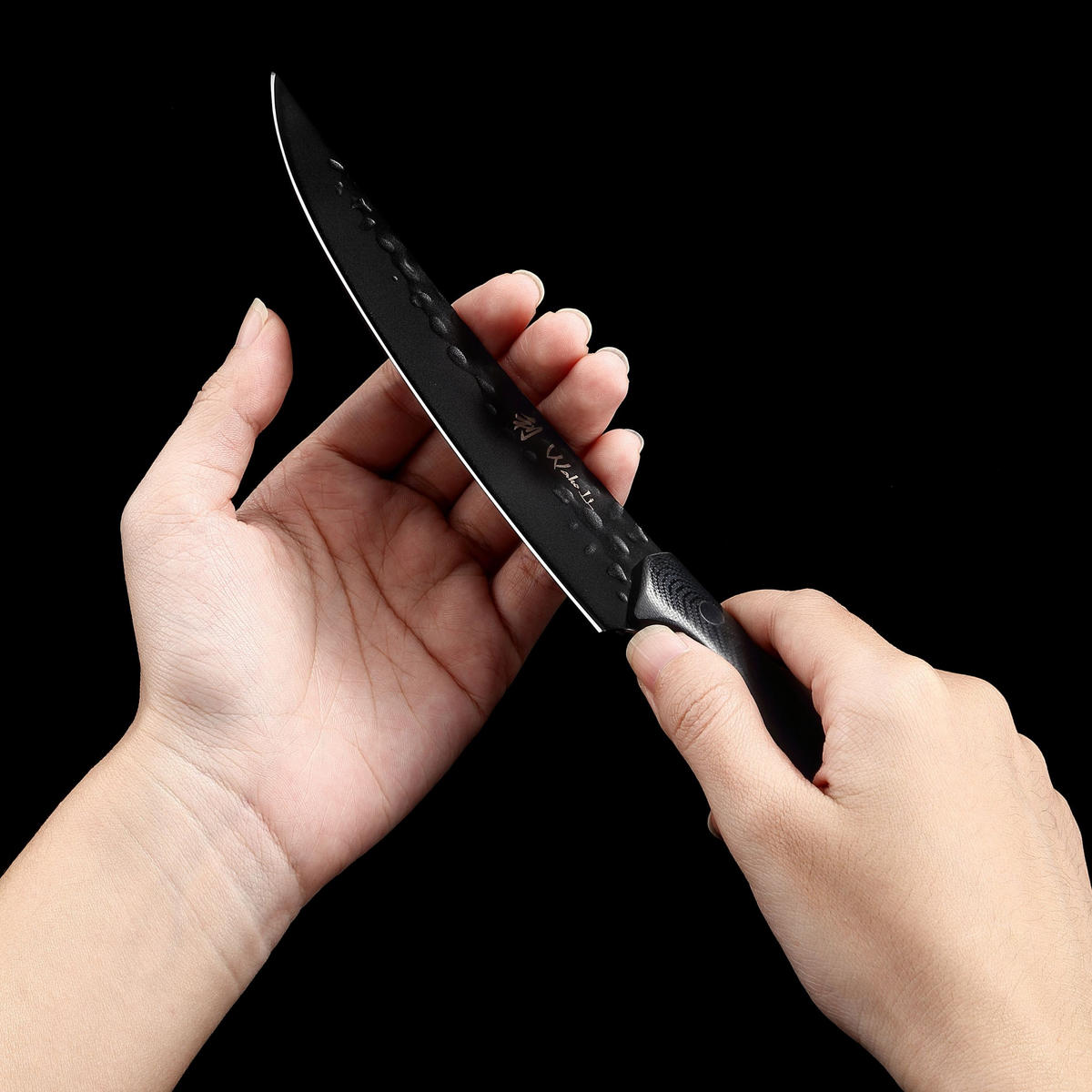 FILETIERMESSER 15 cm - Schwarz, Metall (1cm) - Wakoli