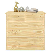 KOMMODE RONDO natur - Naturfarben, Holz (79/74/35cm) - IDIMEX