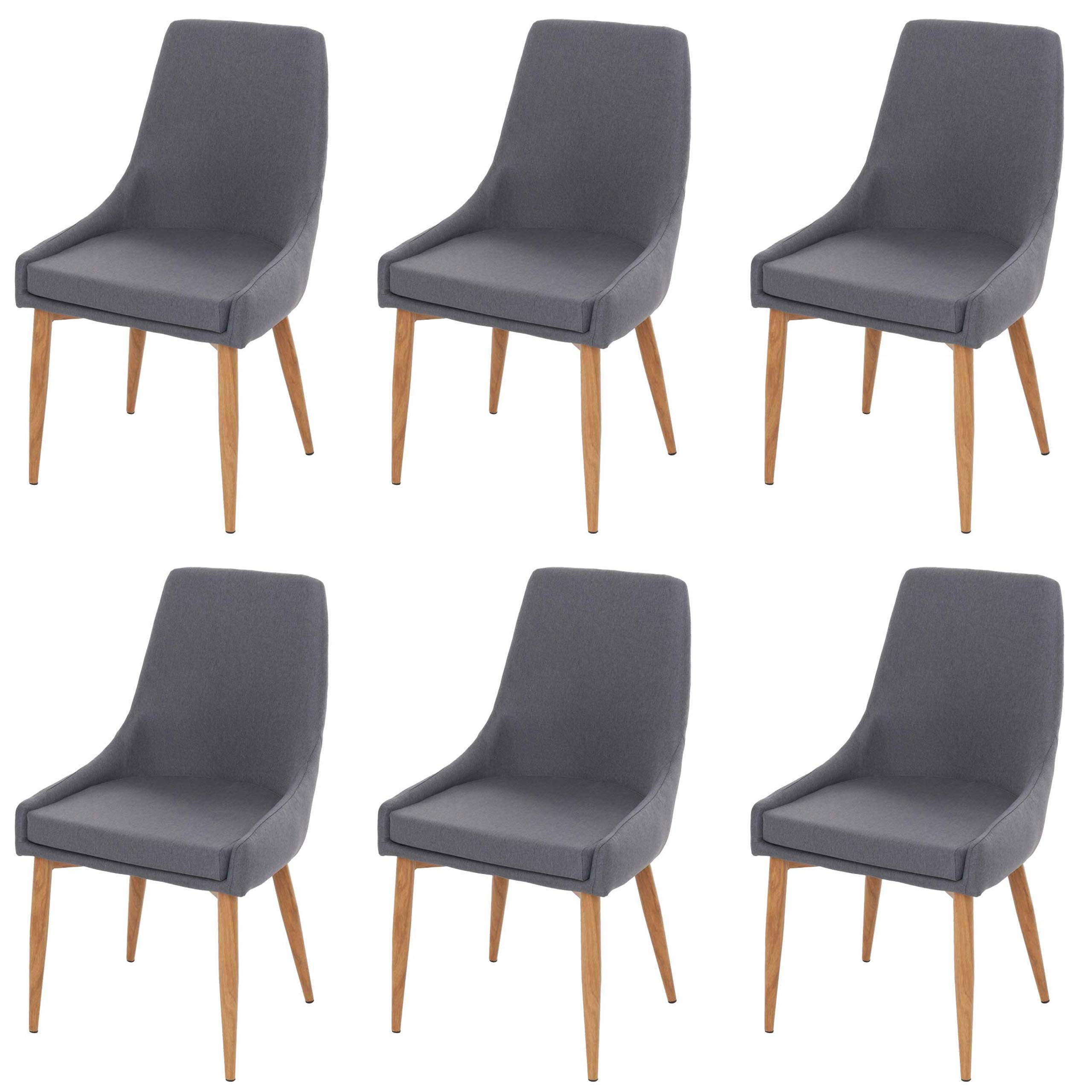 ESSZIMMERSTUHL Grau 6er-Set - Grau, Textil (50/89/60cm) - MCW
