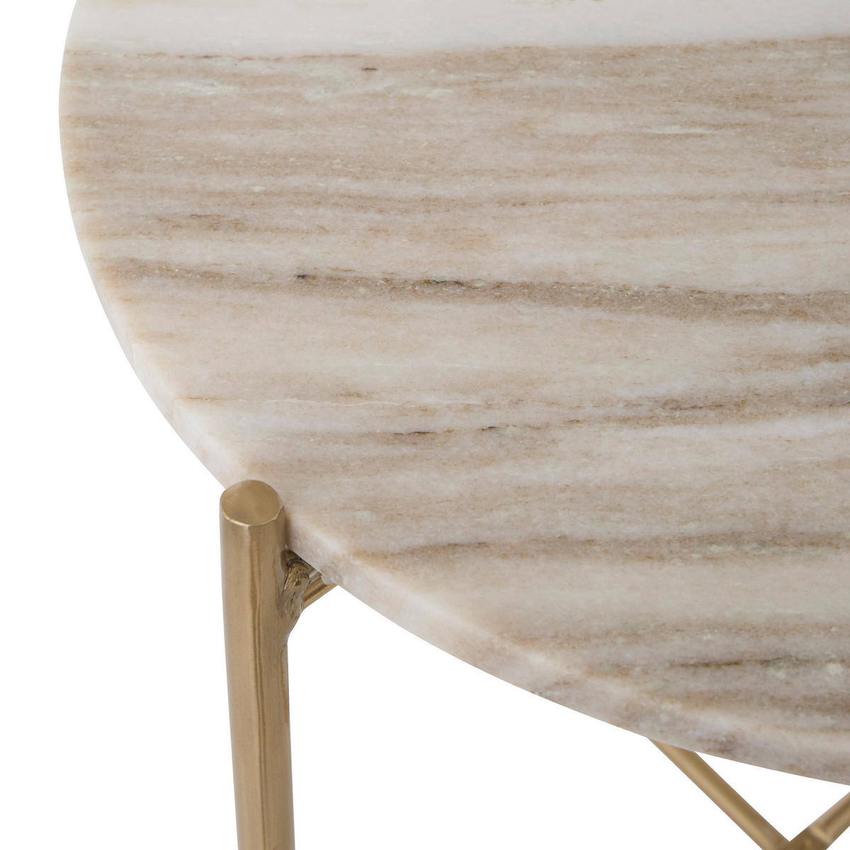 KAFFEETISCH Mesta Gold 42,5/42,5/41 cm - Goldfarben, Stein (42.5/42.5/41cm) - Atmosphera Createur d´interieur