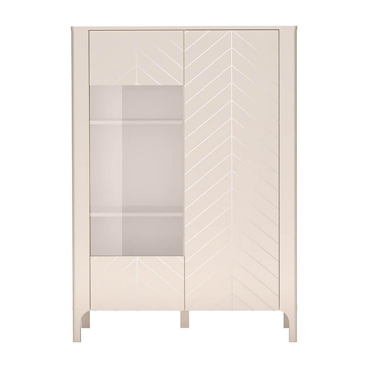 VITRINE Malumi MM-3 103 x 145 x 40,5 cm Kaschmir - Kaschmir, Holzwerkstoff (103/145/40.5cm) - Koseto