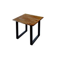 ESSTISCH LUBIN - Schwarz/Braun, Holz/Metall (80/80/77cm) - SAM
