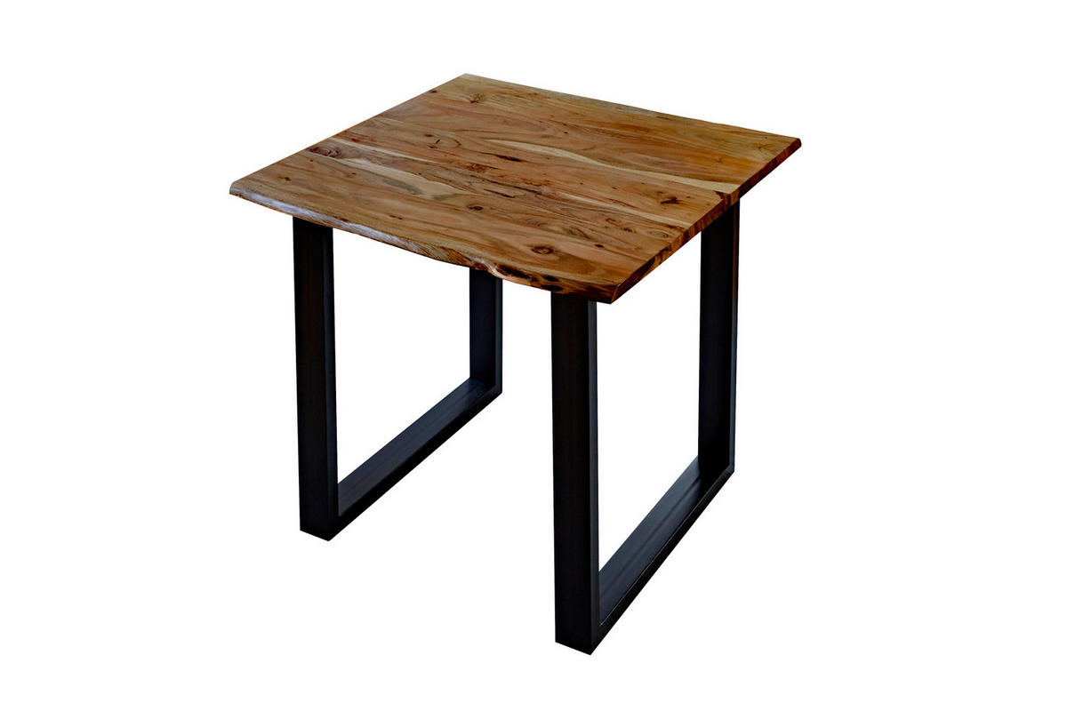 ESSTISCH LUBIN - Schwarz/Braun, Holz/Metall (80/80/77cm) - SAM