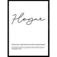 POSTER Nordische Schwarz-Weiß – Home A3 Schwarzer Rahmen - Schwarz, Papier (29.7/5/42cm) - Nacnic