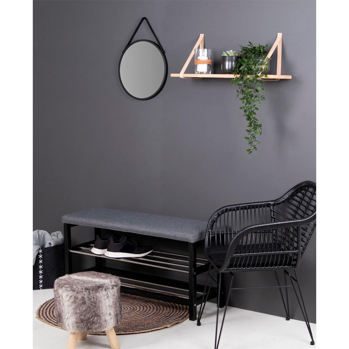 REGAL Grau - Grau, Holzwerkstoff (100/50/34cm) - ebuy24