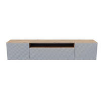 ZÁVĚSNÝ TV STOLEK CAVA, 200/41/40 cm, dub Artisan - bílá/dub artisan, kompozitní dřevo (200/41/40cm) - MASSENO