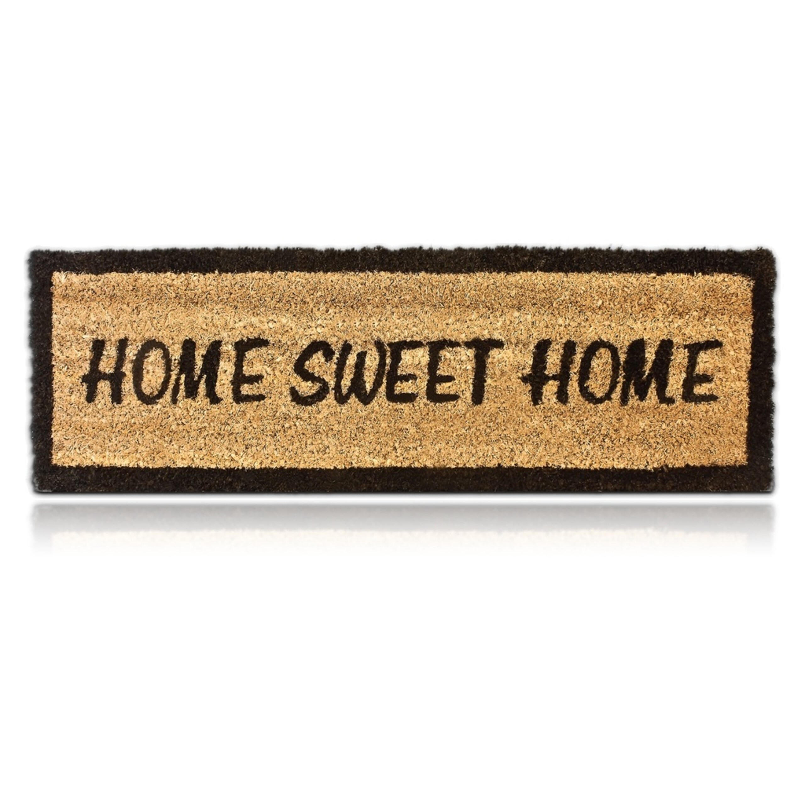 ROHOŽKA Přírodní kokos nápis Home Sweet Home 75x25 cm - světle hnědá, textil/plast (75/25cm) - Relaxdays