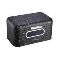 BROTKASTEN Schwarz 30/19.5/15.8 cm KH1078 - Schwarz, Metall (19.5/15.8/30cm) - Kinghoff 