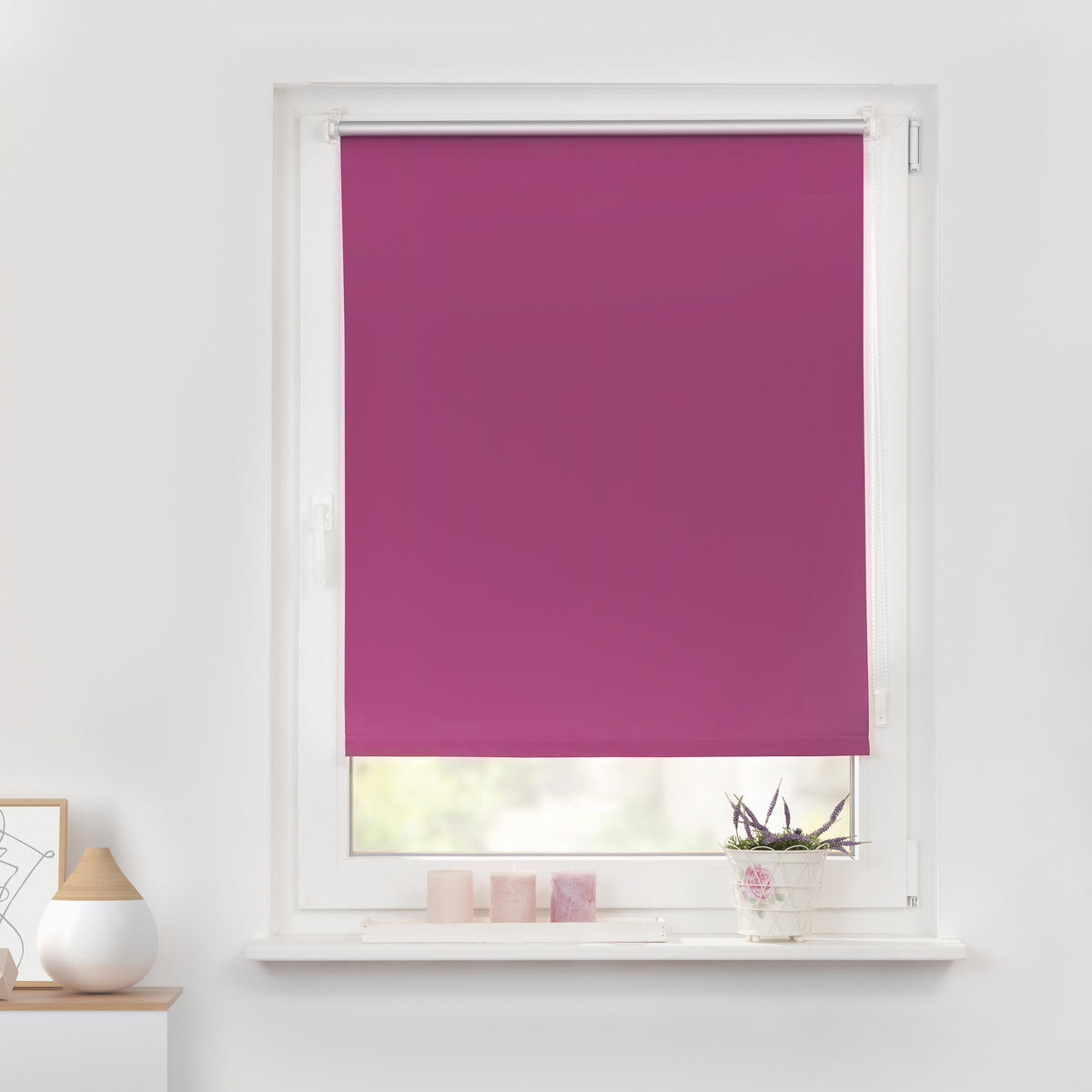 THERMO-ROLLO KLEMMFIX, OHNE BOHREN, VERDUNKELUNG - Pink, Kunststoff (90/150cm) - Lichtblick Original
