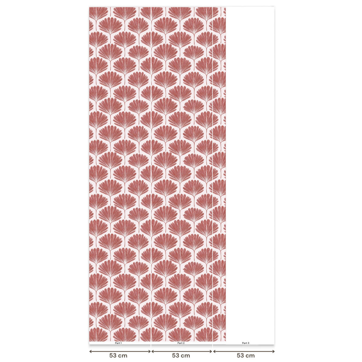 TAPETE - Fächer - Motiv - Terra - 120x280 cm - Rotbraun, Papier (120/280cm) - OnlyWow