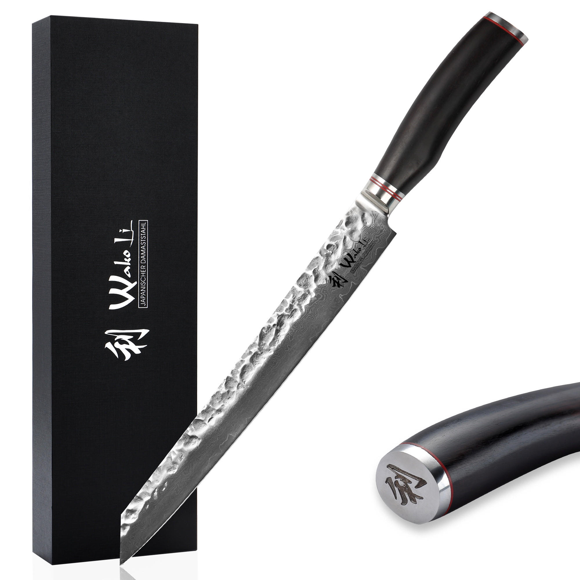 FLEISCHMESSER 25 cm - Schwarz, Holz/Metall (39cm) - Wakoli