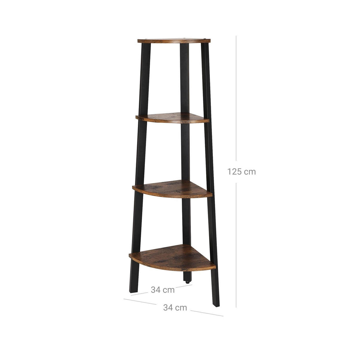ECKREGAL STANDREGAL - Braun, Holzwerkstoff (125/34/34cm) - Hansiro