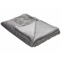 DECKE Grau Alazeya 150/200 cm - Grau, Textil (150/200cm) - Beliani