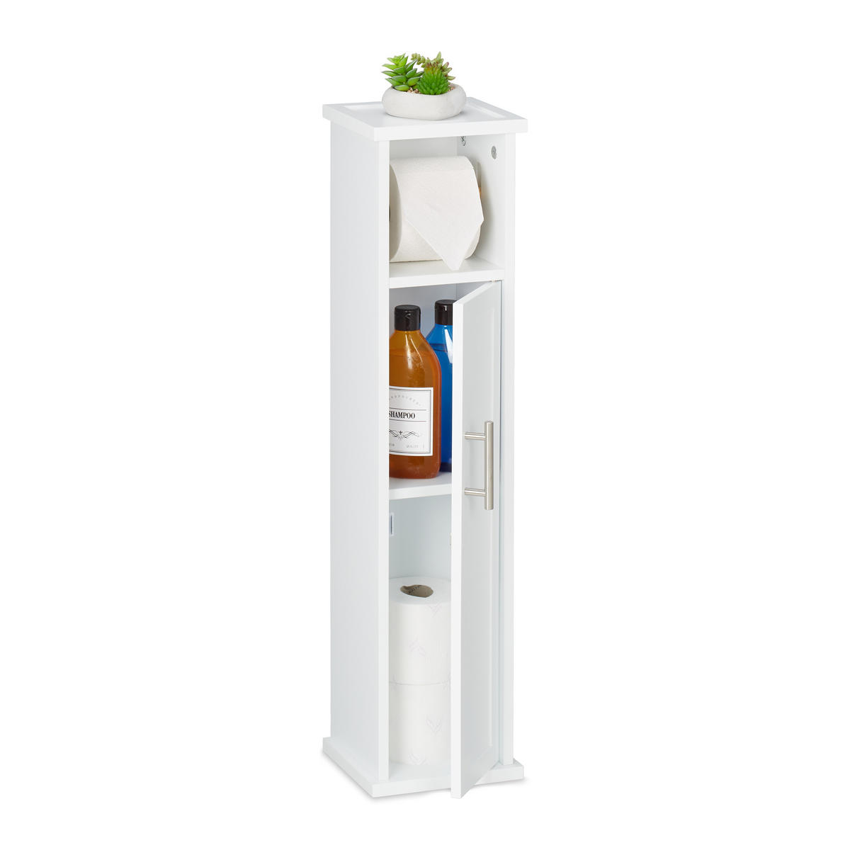 TOILETTENPAPIERHALTER - Weiß, Holz/Holzwerkstoff (18.5/77/17.5cm) - Relaxdays