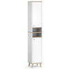 BADSCHRANK Senyo Weiß 30 x 174 cm - Weiß, Holzwerkstoff (30/174/30cm) - Vicco