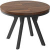ESSTISCH Lume runder ausziehbarer, Arvadonna Chestnut 90-170/90/76 cm - Kastanienfarben/Schwarz, Holz/Holzwerkstoff (90/90/76cm) - WFL GROUP