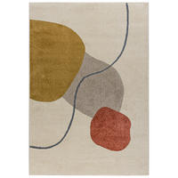 TEPPICH Beige Geometrisch In-Outdoor Pflanzlich Kurzflor Rechteckig 250 x 350 cm - Terracotta/Honig, Textil (250/350cm) - Mazovia