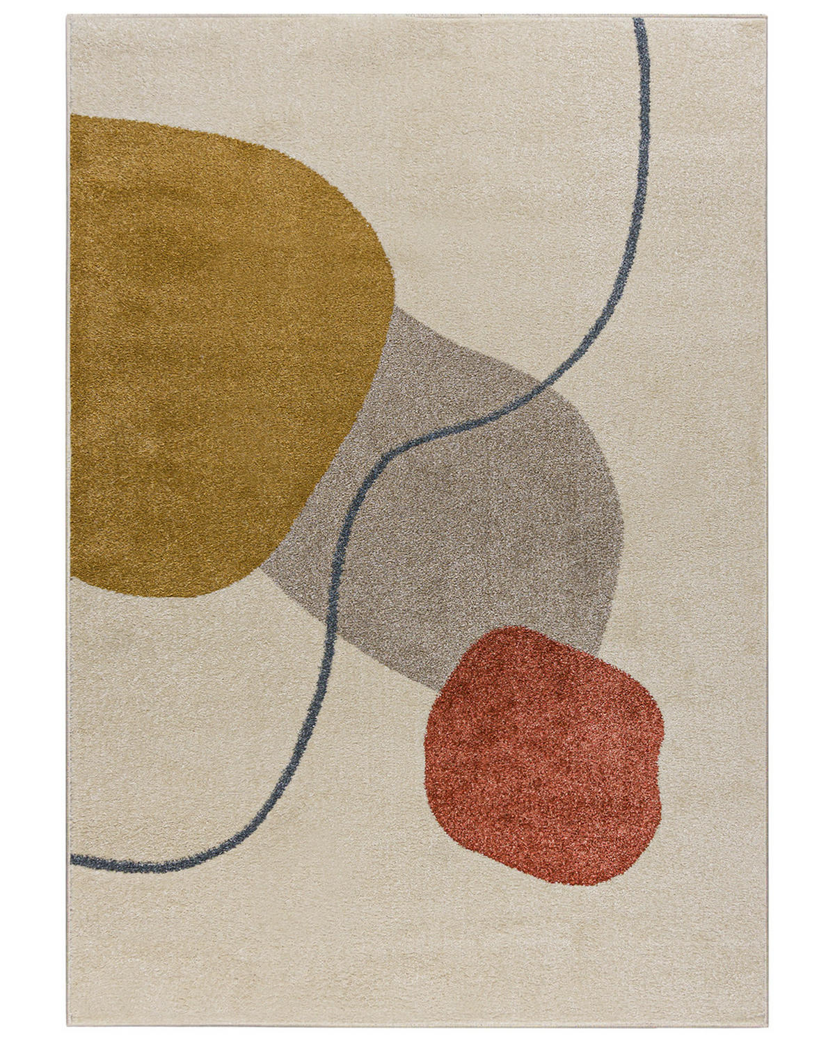 TEPPICH Beige Geometrisch In-Outdoor Pflanzlich Kurzflor Rechteckig 250 x 350 cm - Terracotta/Honig, Textil (250/350cm) - Mazovia