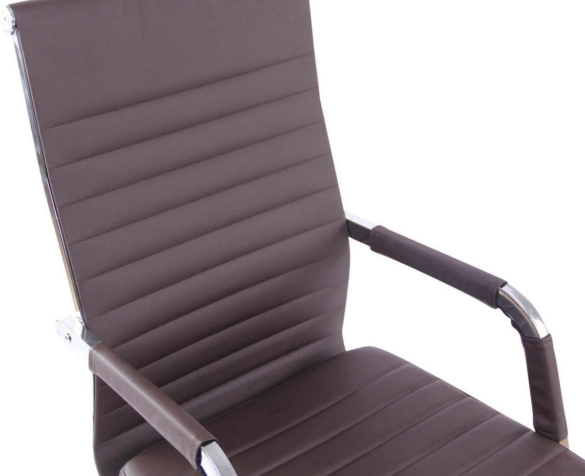 BÜROSTUHL Amadeus, Kunstleder Braun - Braun, Textil/Metall (51/106/63cm) - TPFLiving