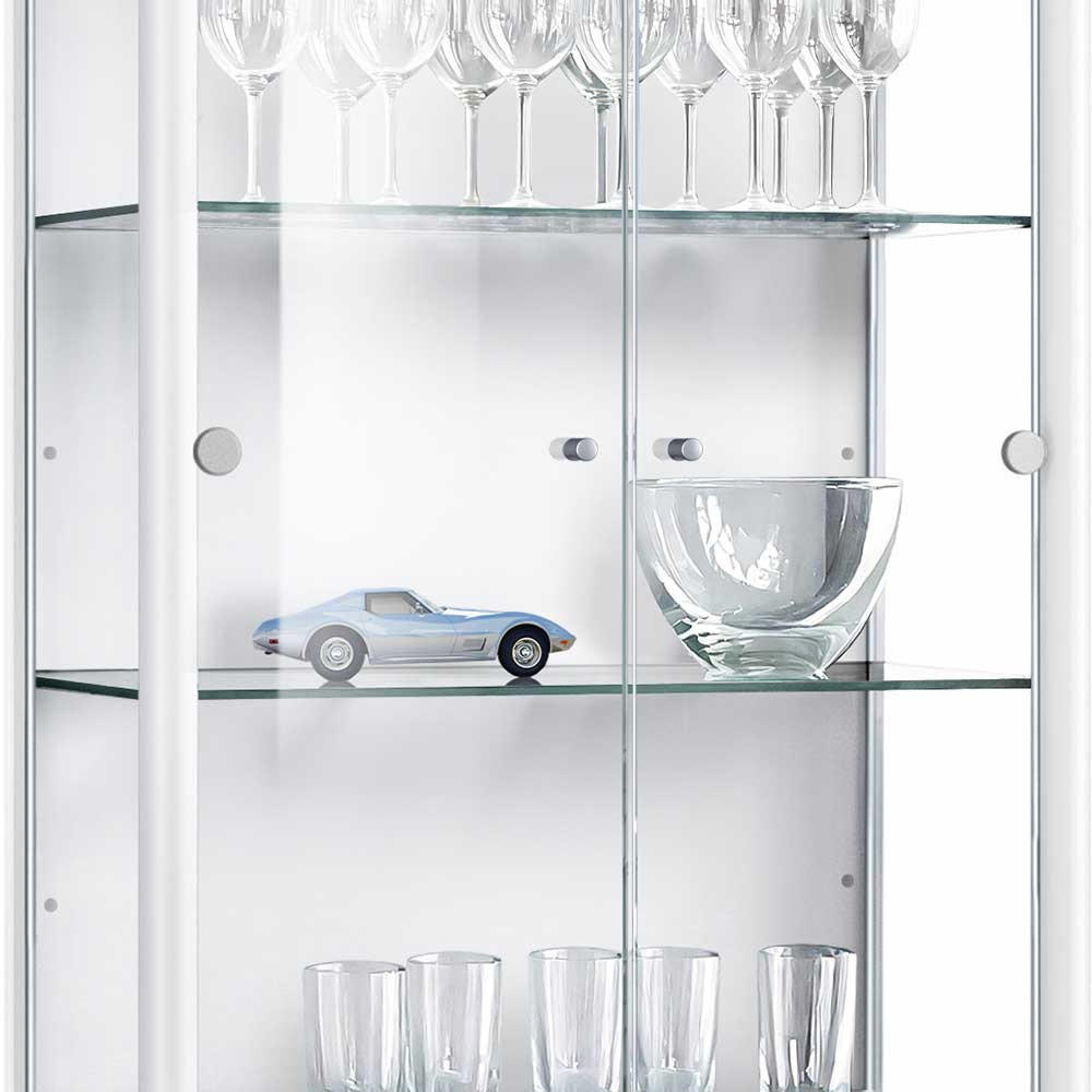 GLASBODEN 4er Set 23,6/62,5/0,4 cm für Standvitrinen 2-türig Erweiterungsset - Transparent, Glas (62.5/0.4/23.6cm) - K-Möbel