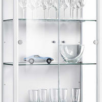 GLASBODEN 4er Set 23,6/62,5/0,4 cm für Standvitrinen 2-türig Erweiterungsset - Transparent, Glas (62.5/0.4/23.6cm) - K-Möbel