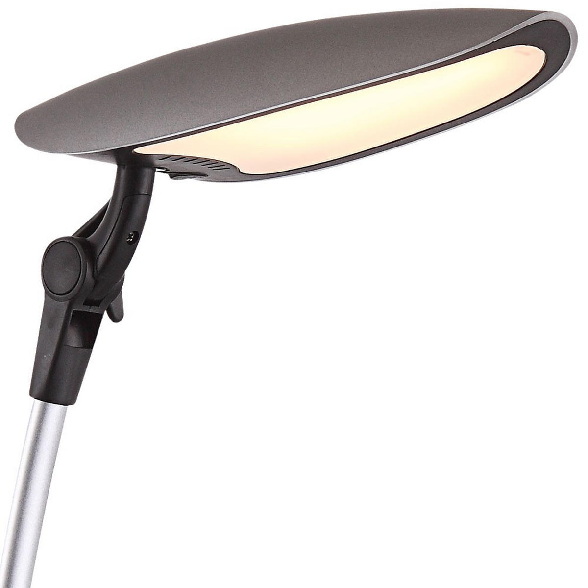 LED TISCHLEUCHTE BEAVER Chrom Dunkelgrau - Grau, Metall (63.5/18/52cm) - Globo Lighting