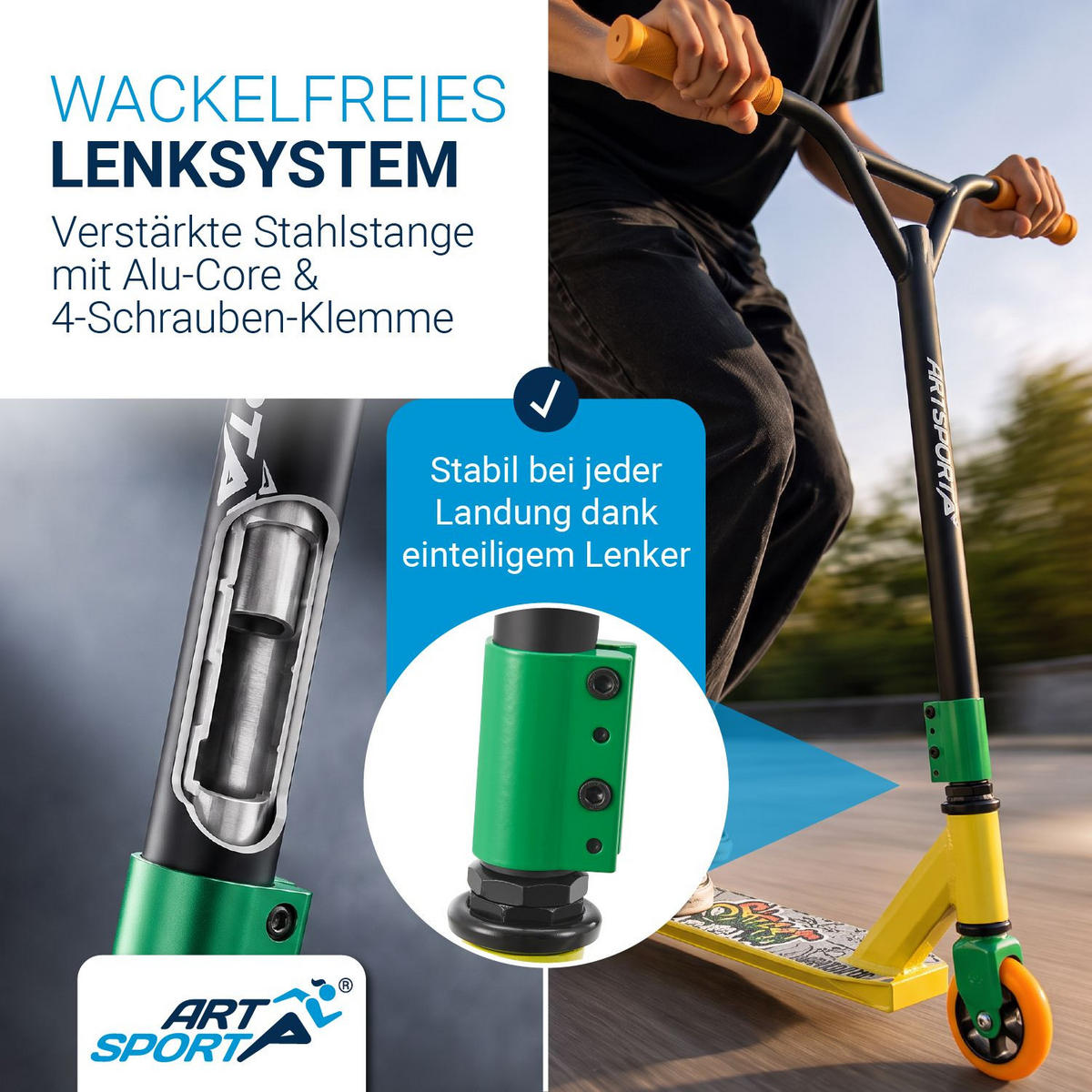 STUNTSCOOTER Street Life - Multicolor, Metall (66/47/84cm) - Artsport