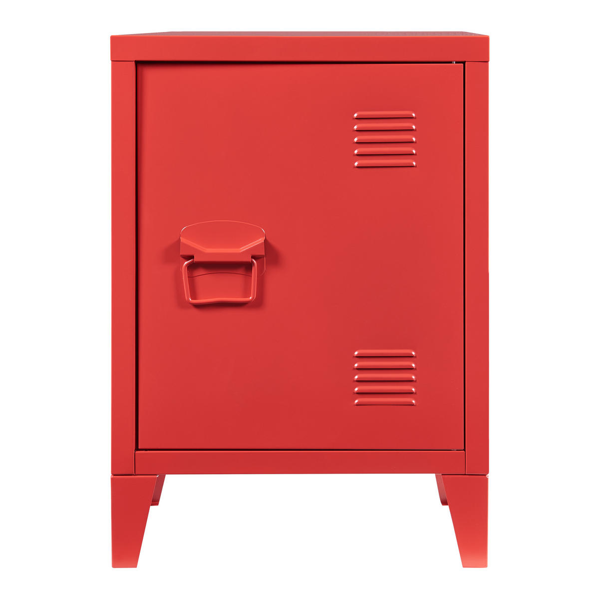 NACHTSCHRANK Inari - Rot, Metall (40/57/30cm) - [en.casa]