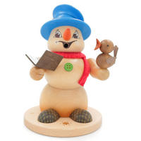 RAUCHFIGUR Schneemann Natur Sänger 19 cm - Multicolor, Holz (15/19/0.1cm)