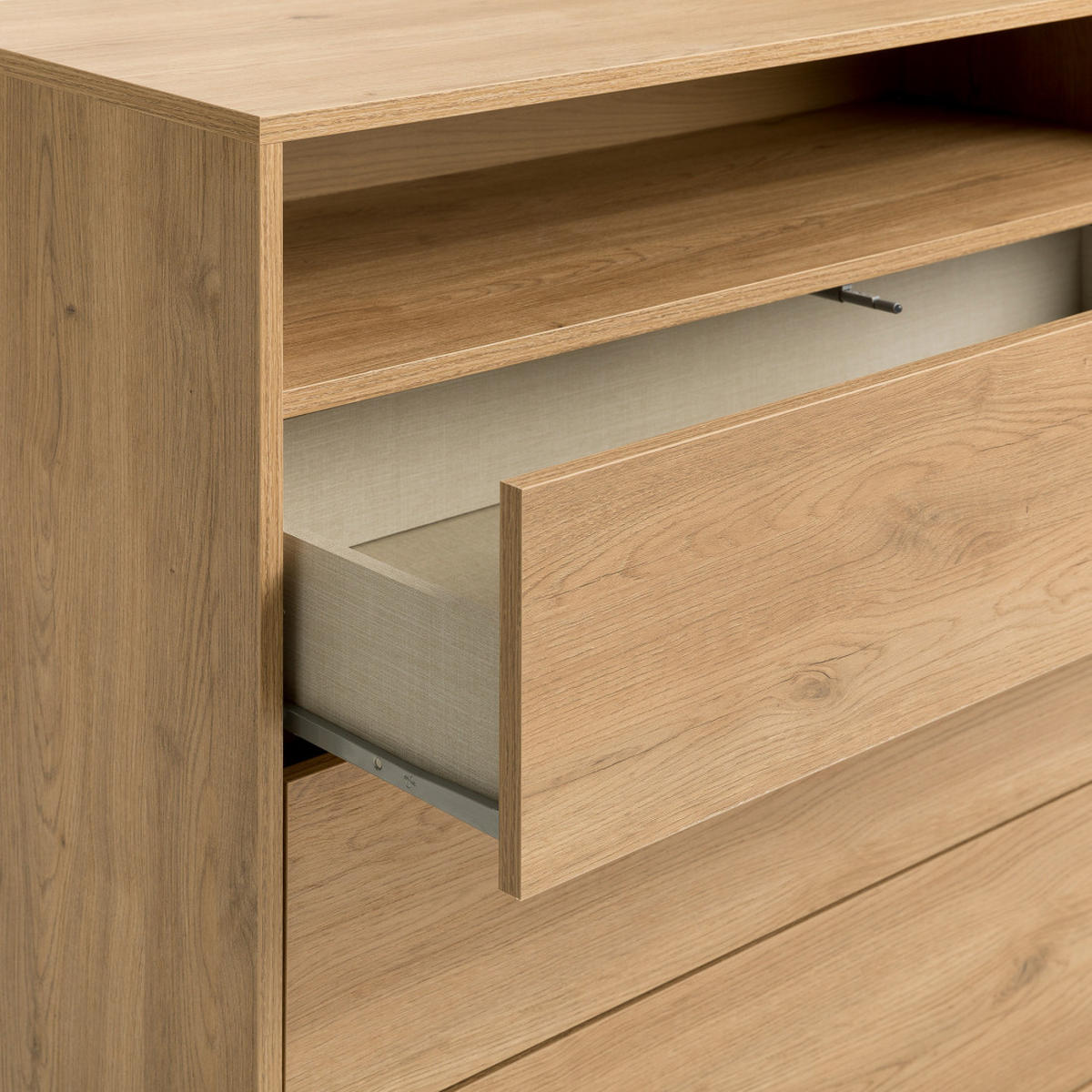 KOMMODE Hegas Natur 103.5 cm x 83.8 cm - Braun, Holzwerkstoff (103/83/40cm) - Kenay Home