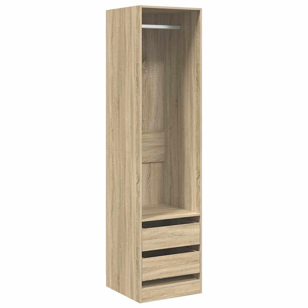 KLEIDERSCHRANK Dunn 50/50/200 cm - Braun, Holzwerkstoff (50/200/50cm) - Nettlife