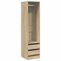 KLEIDERSCHRANK Dunn 50/50/200 cm - Braun, Holzwerkstoff (50/200/50cm) - Nettlife