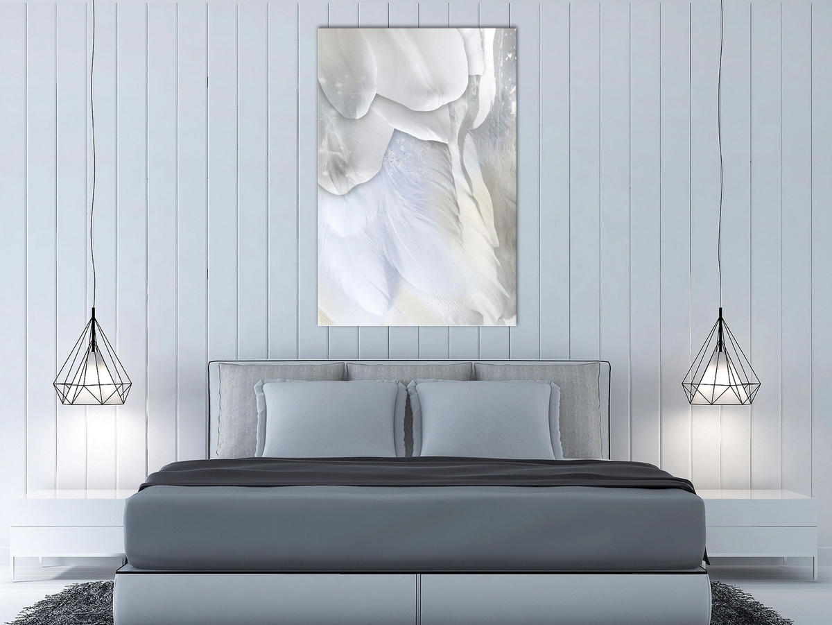 KUNSTDRUCK Grau 80/120 cm - Blau/Grau, Textil (80/120cm) - KUNSTLOFT