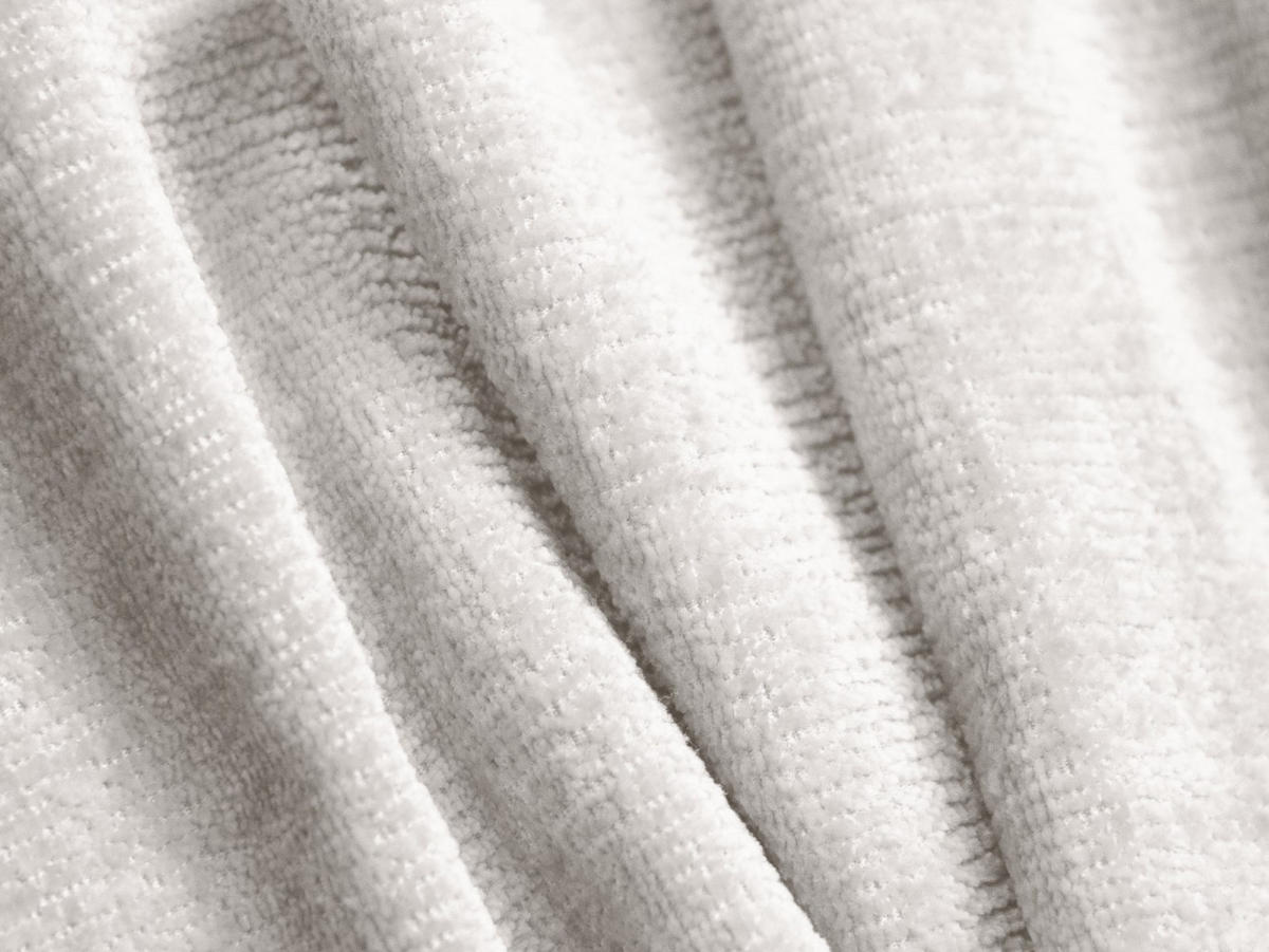 SOFA Jenny aus Chenille-Stoff leichtes beige 3 Sitzplätze - Creme, Textil (90/73/178cm) - Micadoni