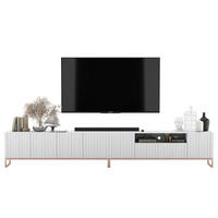 TV-LOWBOARD 2-er Set Elpis2 Weiß Matt mit Metallrahmen 150 cm - Weiß/Kupferfarben, Holzwerkstoff/Metall (300/51.5/36.5cm) - Meble Lindner