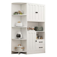 HIGHBOARD 104/155/35 cm Weiß aus Spanplatte mit 14 Ablageflächen - Weiß, Holzwerkstoff (35/155/104cm) - OKMYHOME