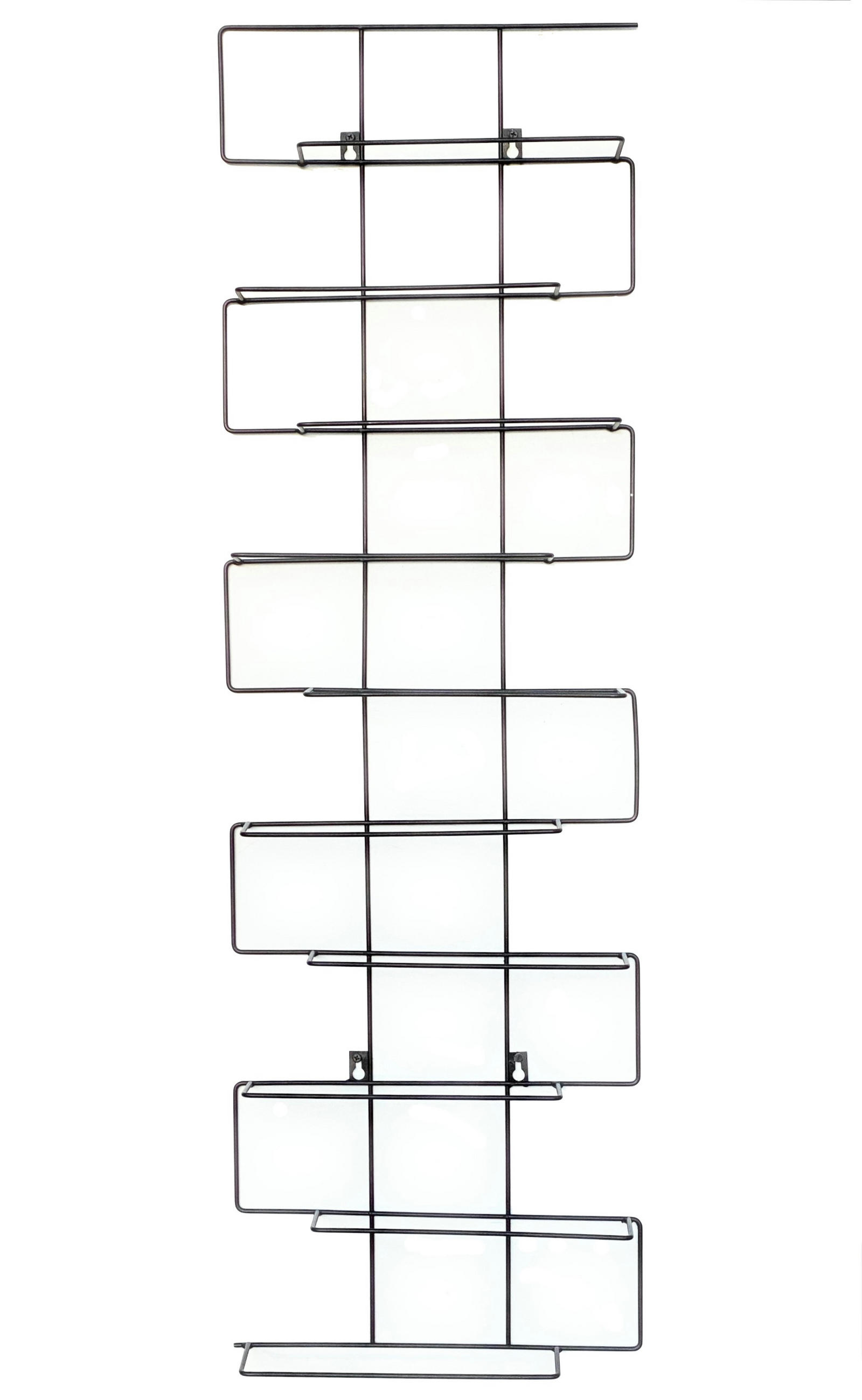 WEINREGAL für 10 Flaschen Metall Wand Schwarz 96136 - Schwarz, Metall (33/105/7.5cm) - DanDiBo