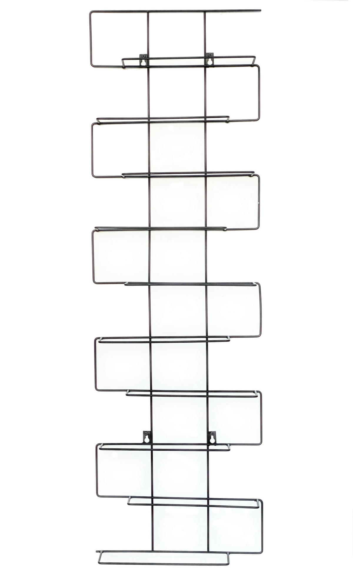 WEINREGAL für 10 Flaschen Metall Wand Schwarz 96136 - Schwarz, Metall (33/105/7.5cm) - DanDiBo