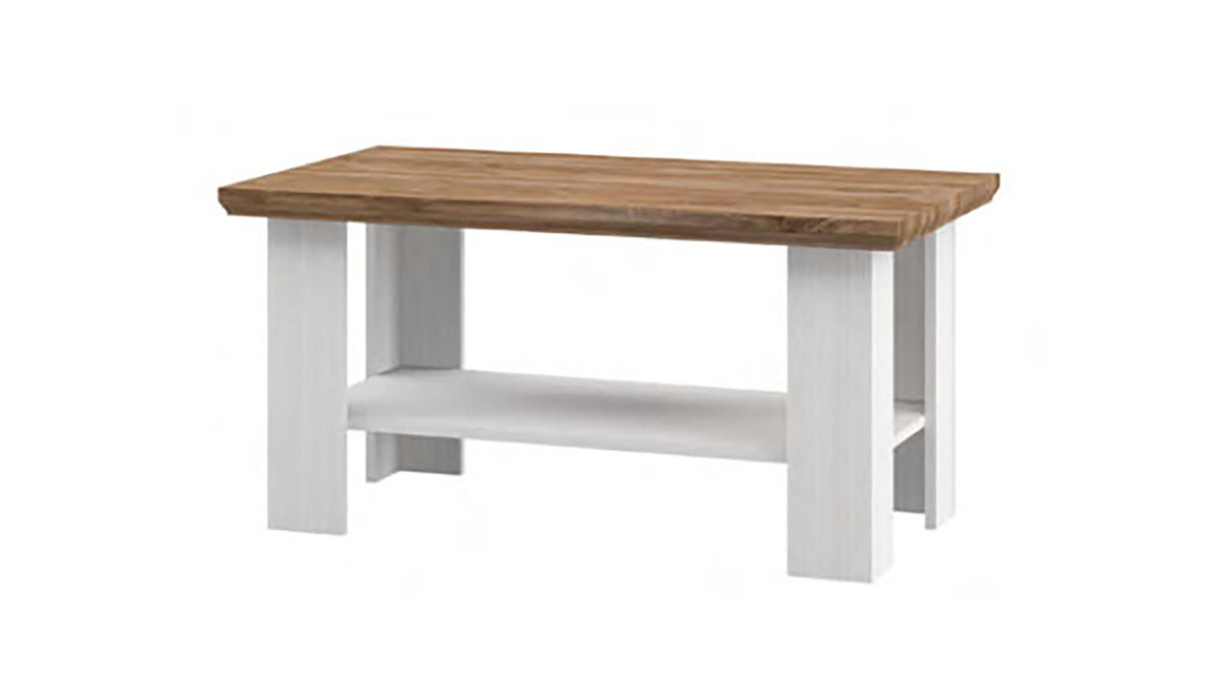 COUCHTISCH Tivoli weiß gewischt / Eiche Sterling 102 / 55 / 50cm - Eichefarben/Weiß, Holz/Holzwerkstoff (55/102/50cm) - Feldmann-Wohnen