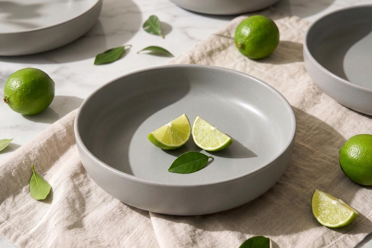 TELLER-SET VICTO 6-tlg Suppenteller, matt grau - Grau, Keramik (18cm) - KONSIMO®
