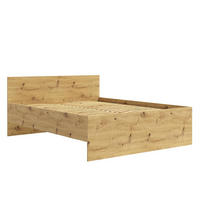 BETT Maxivo Artisan Eiche, mit hohem Kopfteil und Holzrahmen - Eiche Artisan, Holzwerkstoff (160/200cm) - Bettso