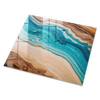 GLASPLATTE 80x60 cm – Geodenkunst - Beige, Glas (0.4/80/60cm) - ArtPrintCave