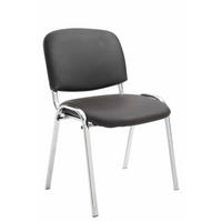 BESUCHERSTUHL Keen, Kunstleder mit Gestell in Chromoptik / Bezug Braun - Chromfarben/Braun, Textil/Metall (54/79/48cm) - TPFLiving