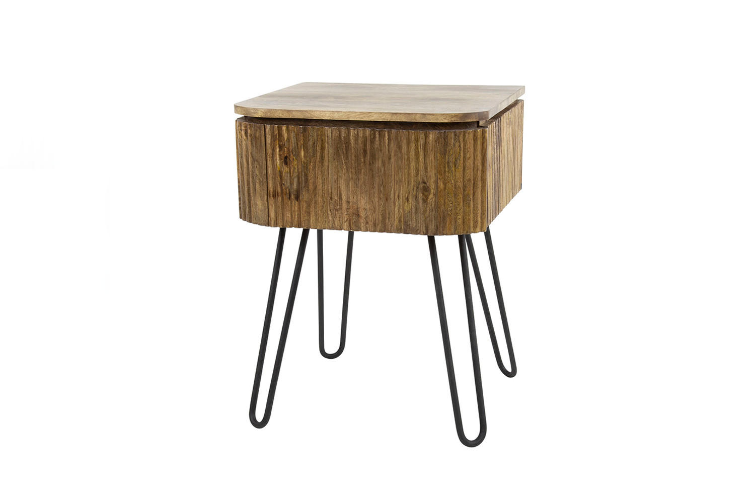 NACHTTISCH HEVE Holz Mango - Braun, Holz (45/60/40cm) - KAWOLA