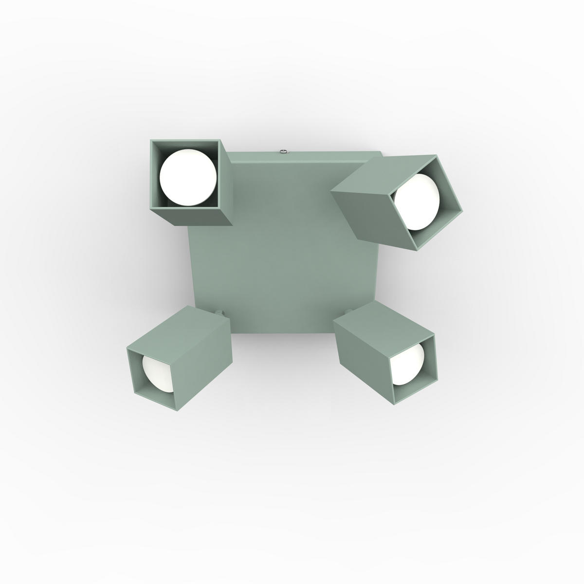 DECKENLEUCHTE - Grün, Metall (25/25/18cm) - Lumicom