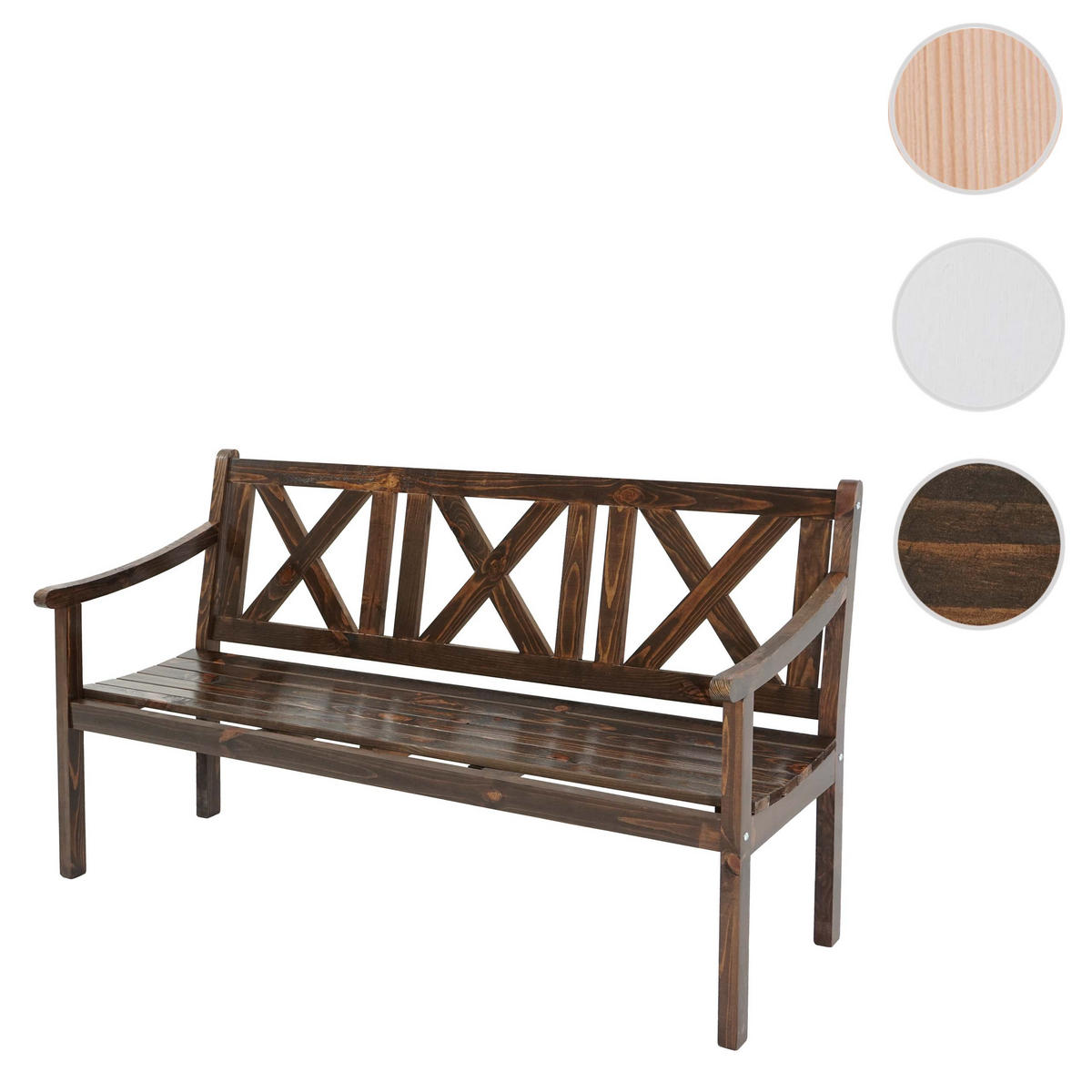GARTENBANK Dunkelbraun - Dunkelbraun, Holz (160/91/61cm) - MCW
