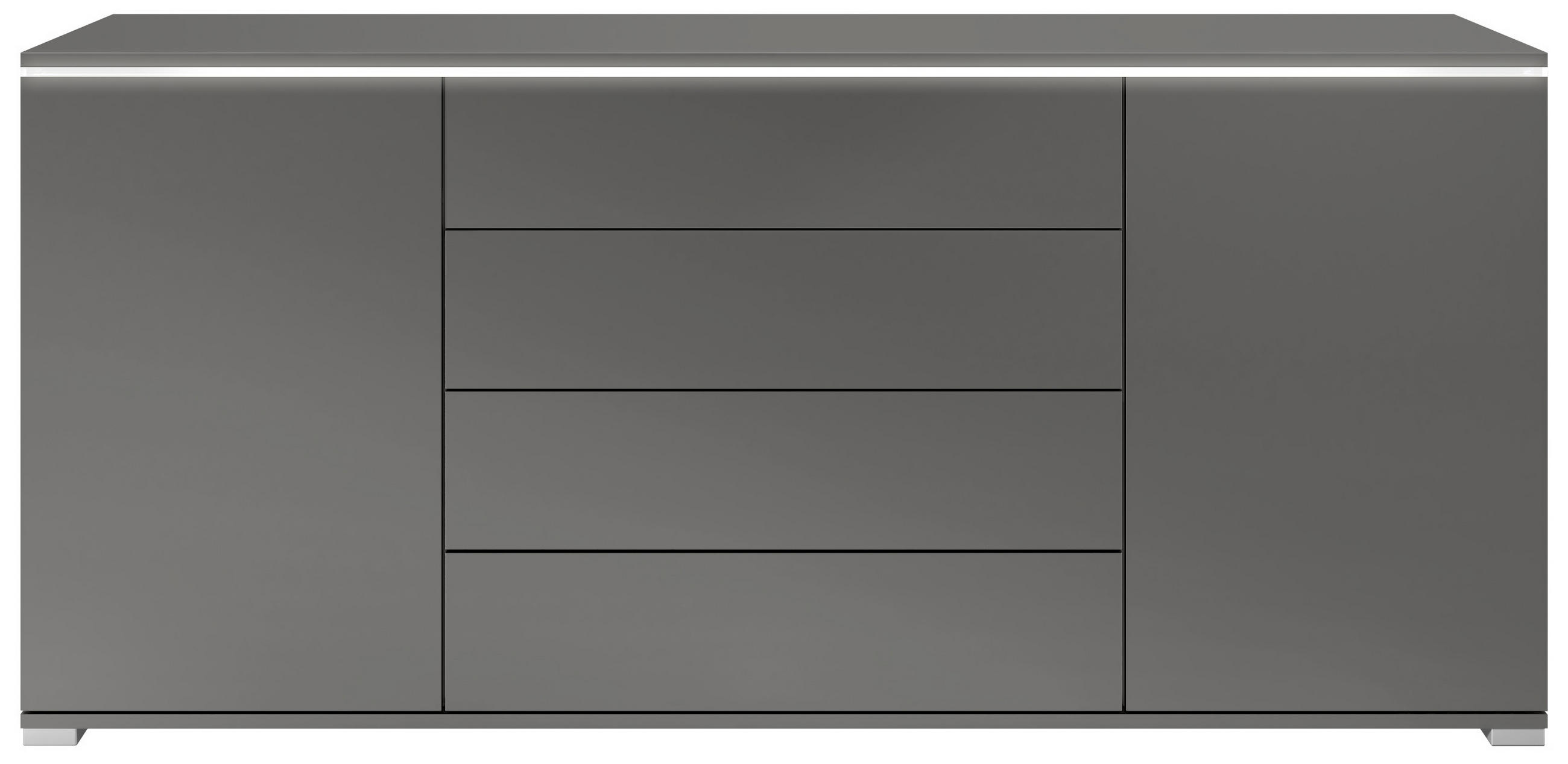 Vladon Sideboard Anthrazit 166.5x75.5x35 cm